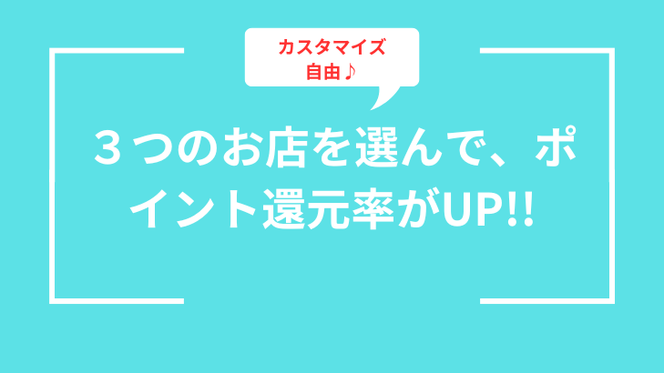 三井住友カード(NL)３つのお店を選んでポイント還元率アップ