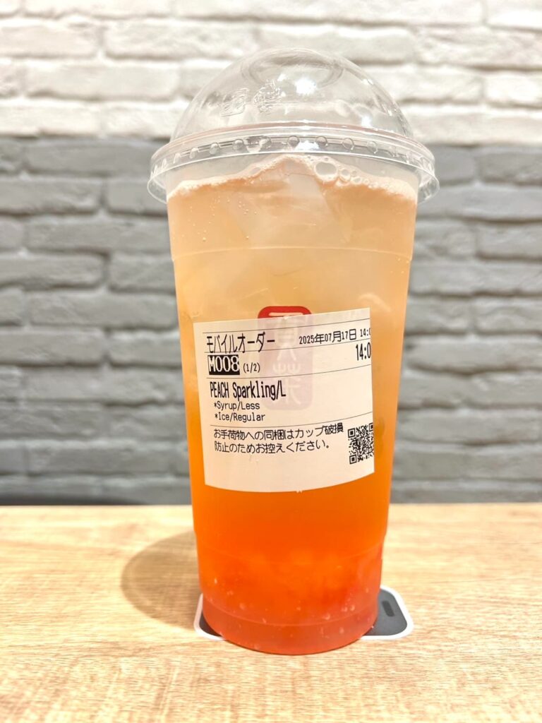 ドリーミーピーチ スパークリングティーラベル面