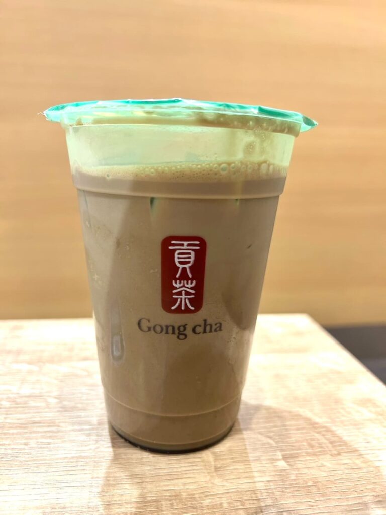 秋焙煎ほうじ茶 ミルクティー正面